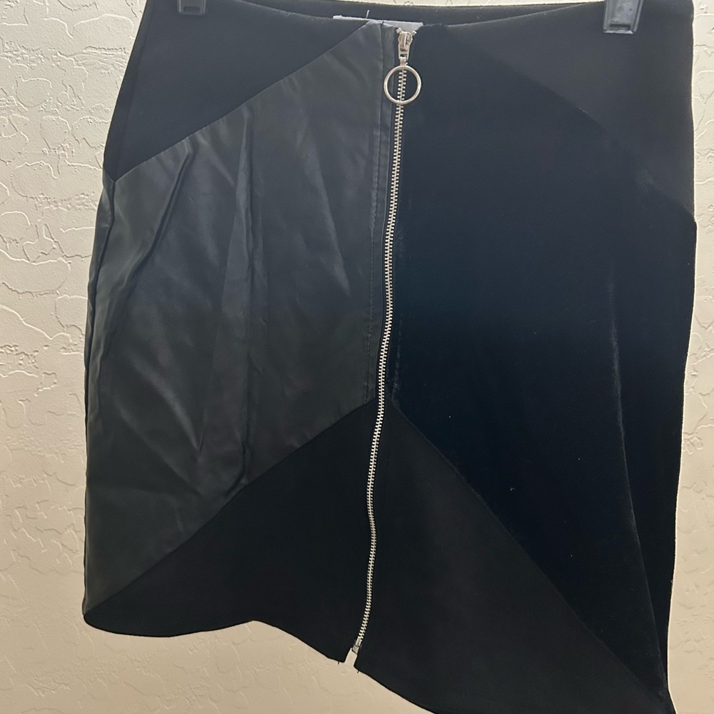 THML Black Mini Skirt with Zipper